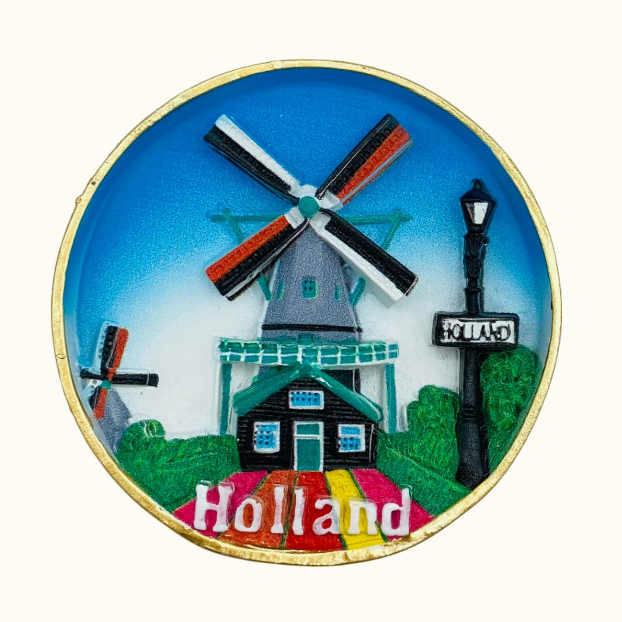 Red Windmill Magnet