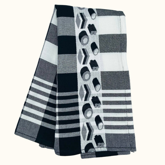 Twentse Damast Dutch Black Licorice Candy Tea Towel 60x65cm