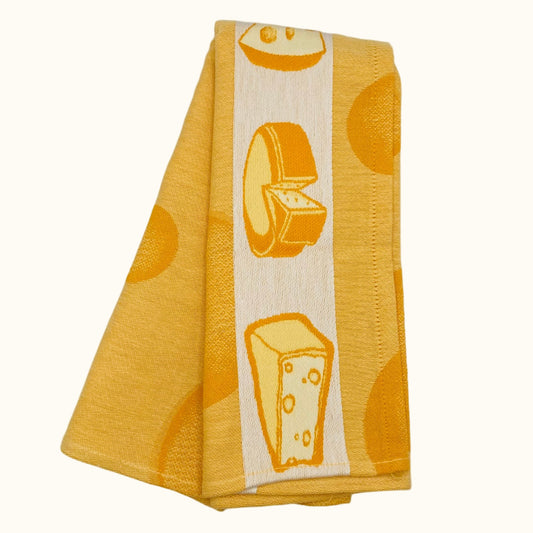 Twentse Damast Kaas Gele Theedoek 60x65cm