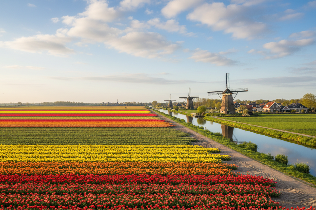 traditionel background header of the netherlands landscape