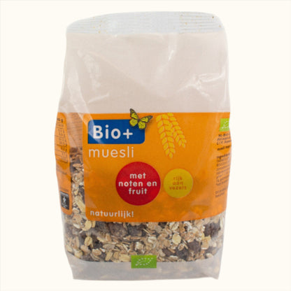 Bio + Muesli met noten en fruit