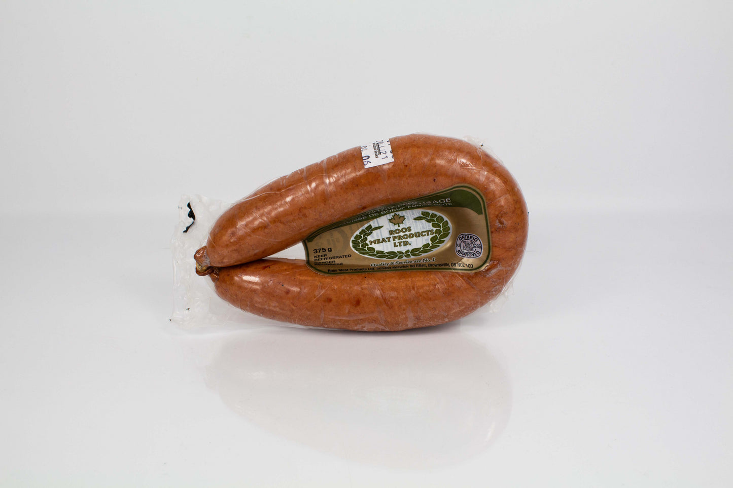 Roos Meat Products Smoked Pork And Beef Sausage (Rookworst)