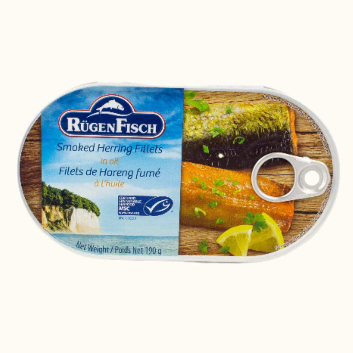 RügenFisch Gerookte Haringfilets in Olie 190 g
