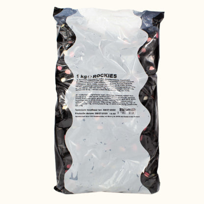 Dutch Licorice Rockies With Fruit Filling Bag 1kg