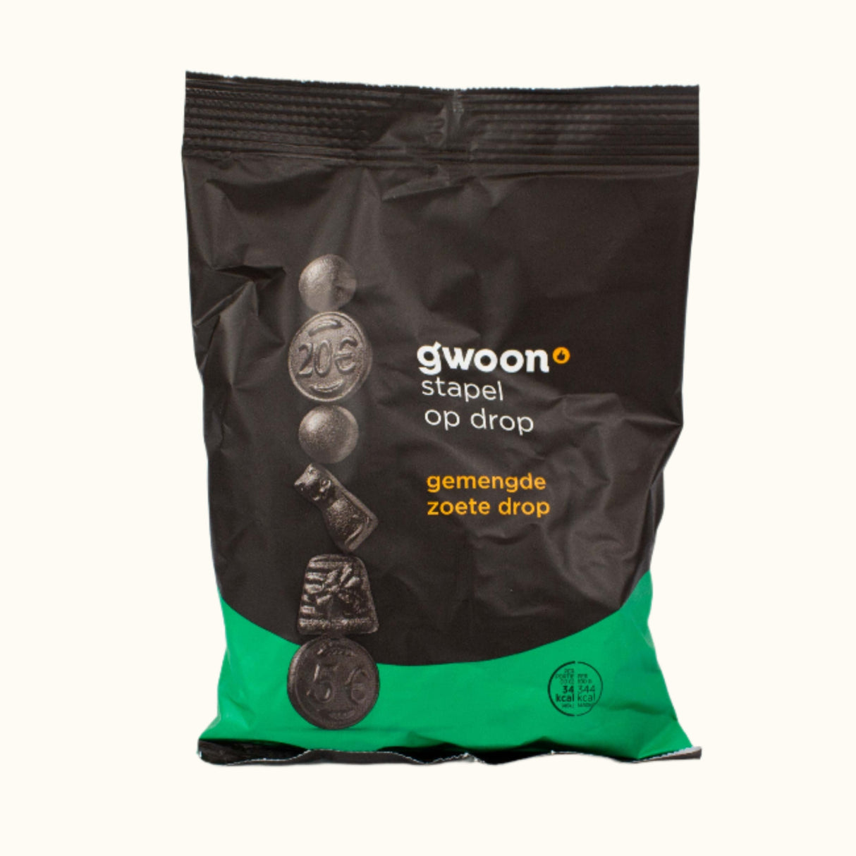 Gwoon Gemengde Zoete Drop Zak 400g