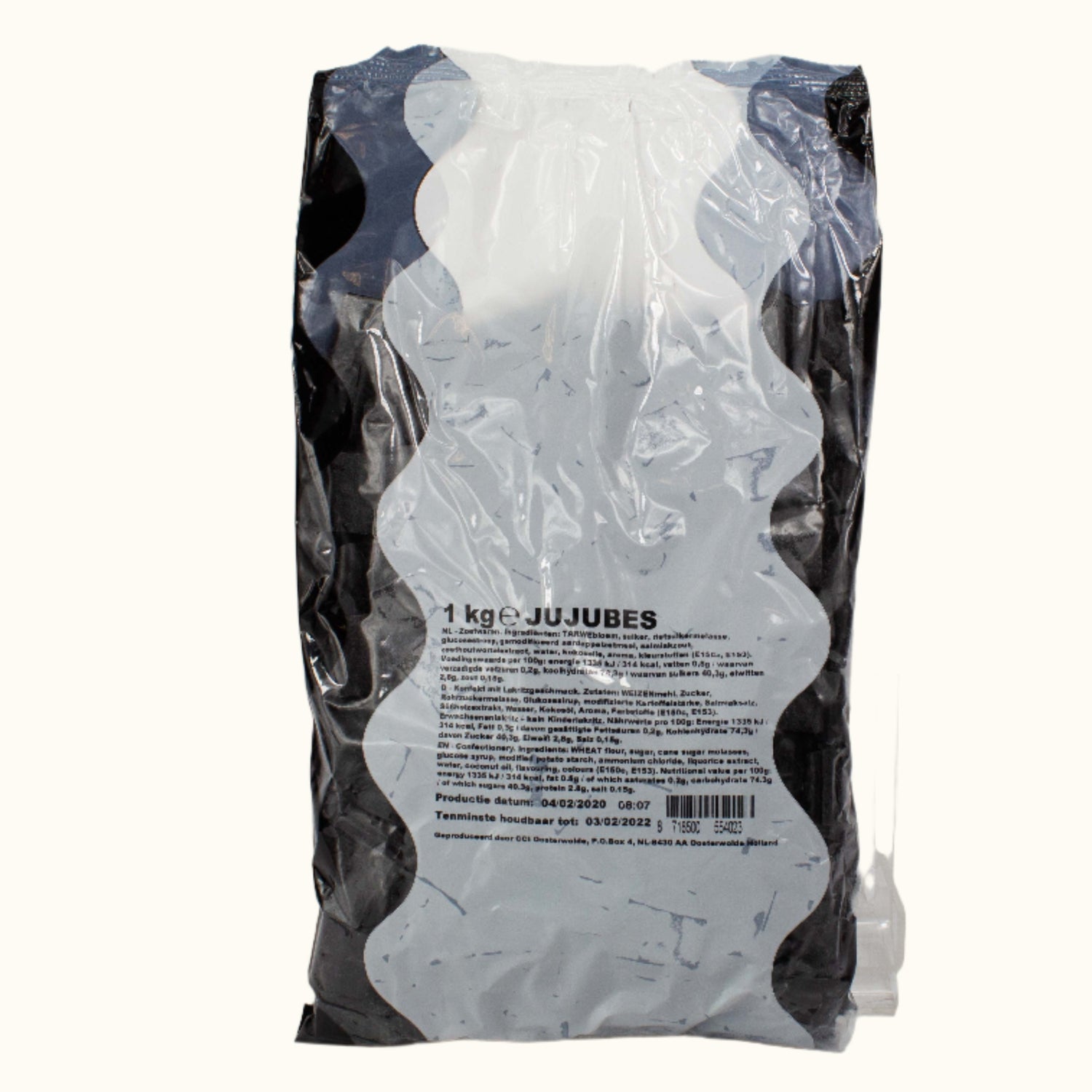 Nederlandse dropjubes, zak van 1 kg