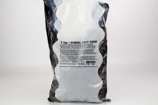 Dutch Licorice Double Salt Rounds Bag 1kg