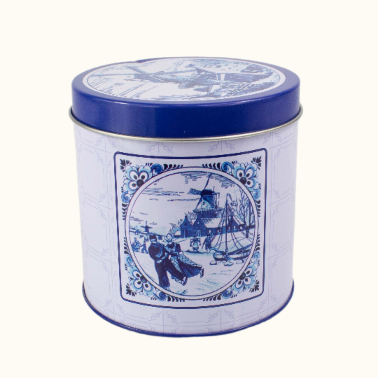 Empty Tin Box Delfs Blue Stroopwaffle Box