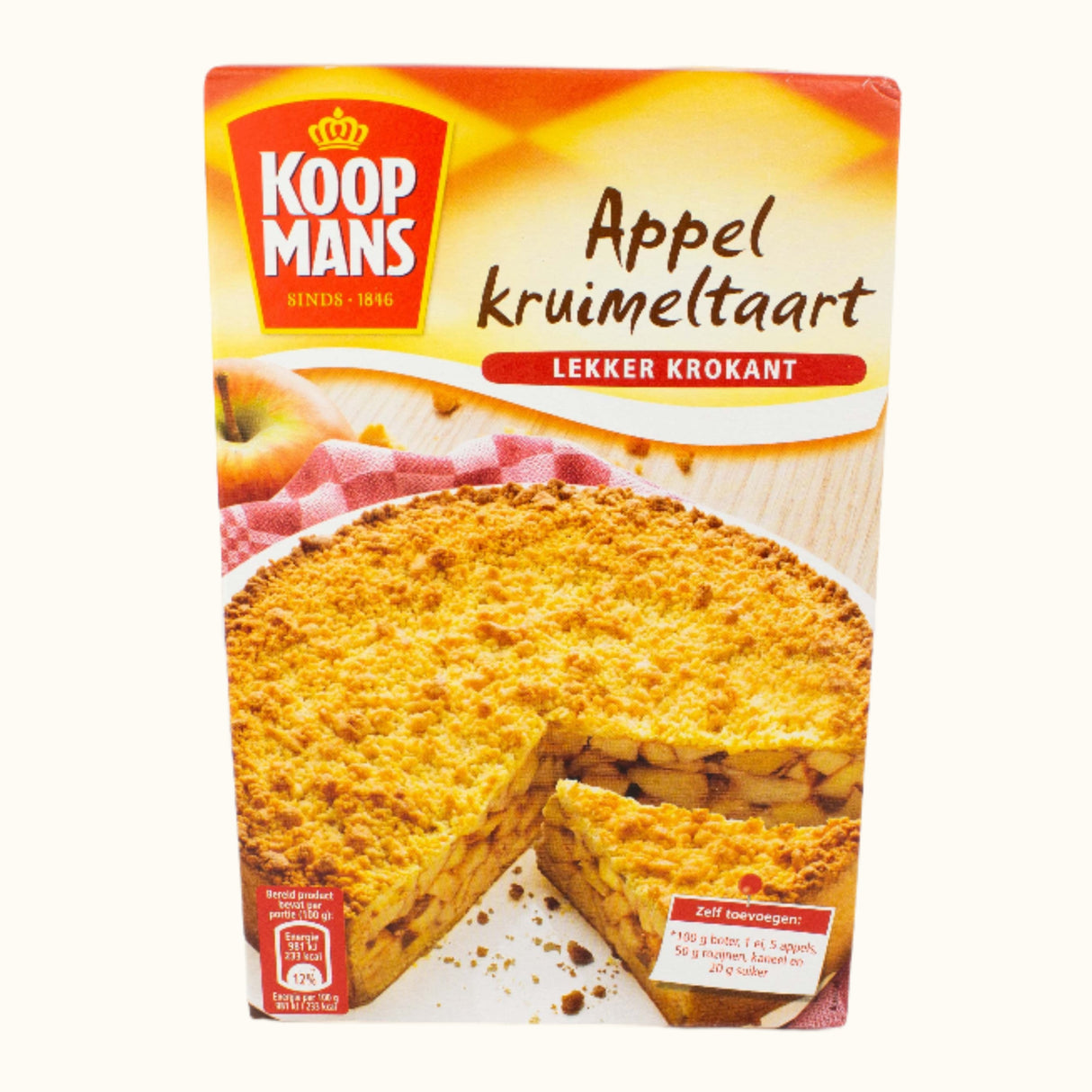 Koopmans Appelcrumbletaart