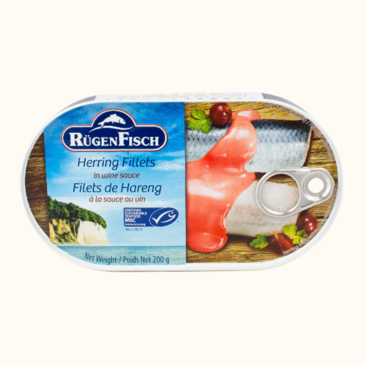 RügenFisch Haringfilets in wijnsaus 200 g