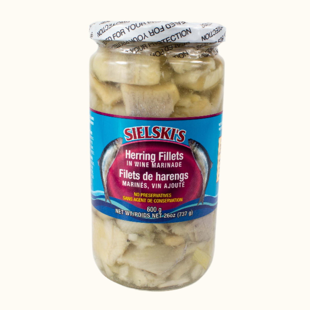 Sielskis Haringfilets In Wijnmarinade 620gr