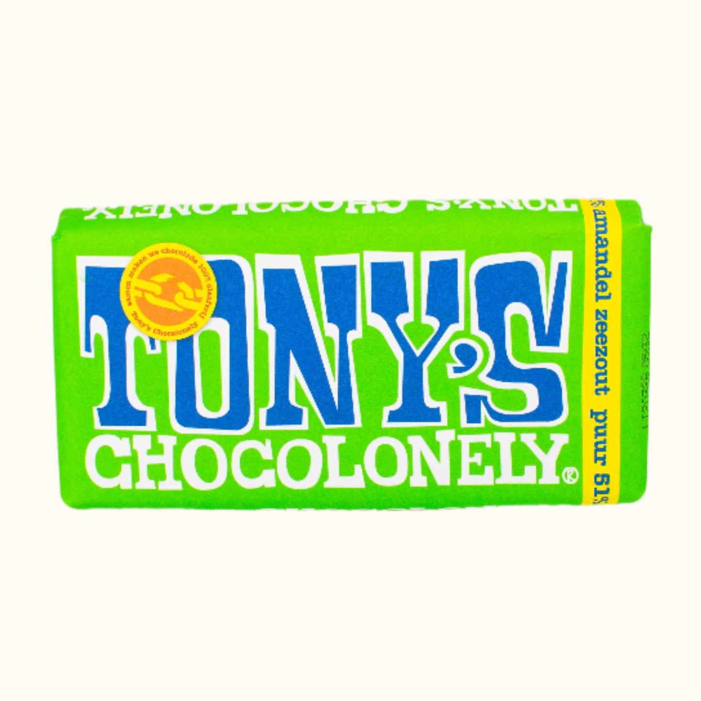 Tony's Chocolonely Dark Chocolate Almond Seasalt Large 180g