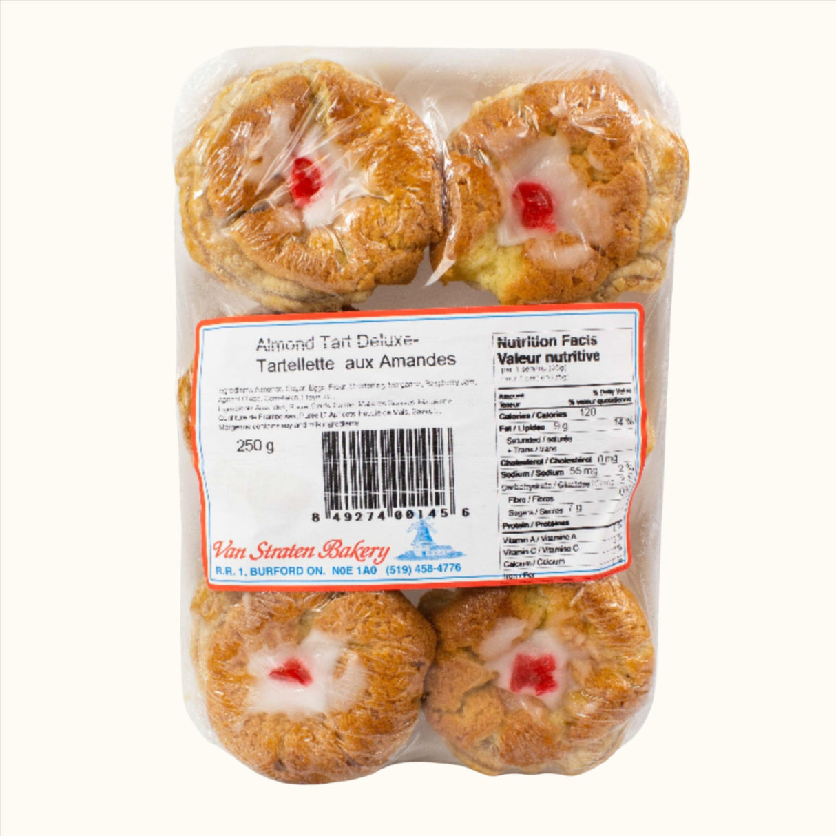 Van Straten Bakkerij Amandeltaart De Luxe 6st 250g