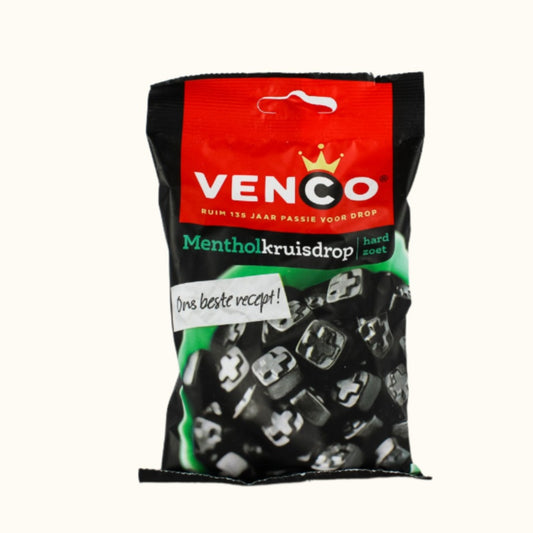 Venco Mint Menthol Cross Drop klein zakje